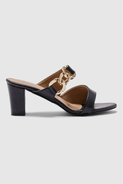 Azura Tan Leather Sandals- side view