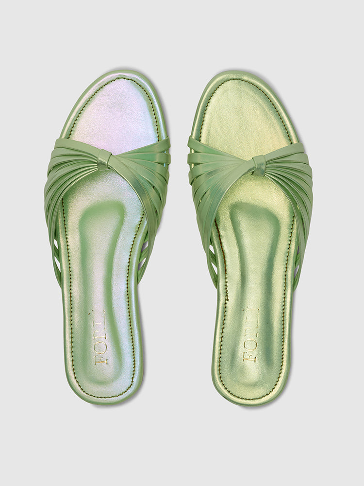 Aurel Neon Slip-Ons- front view