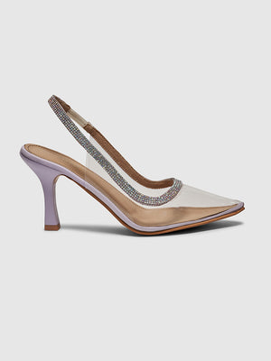 Amaya Transparent Heels- side view